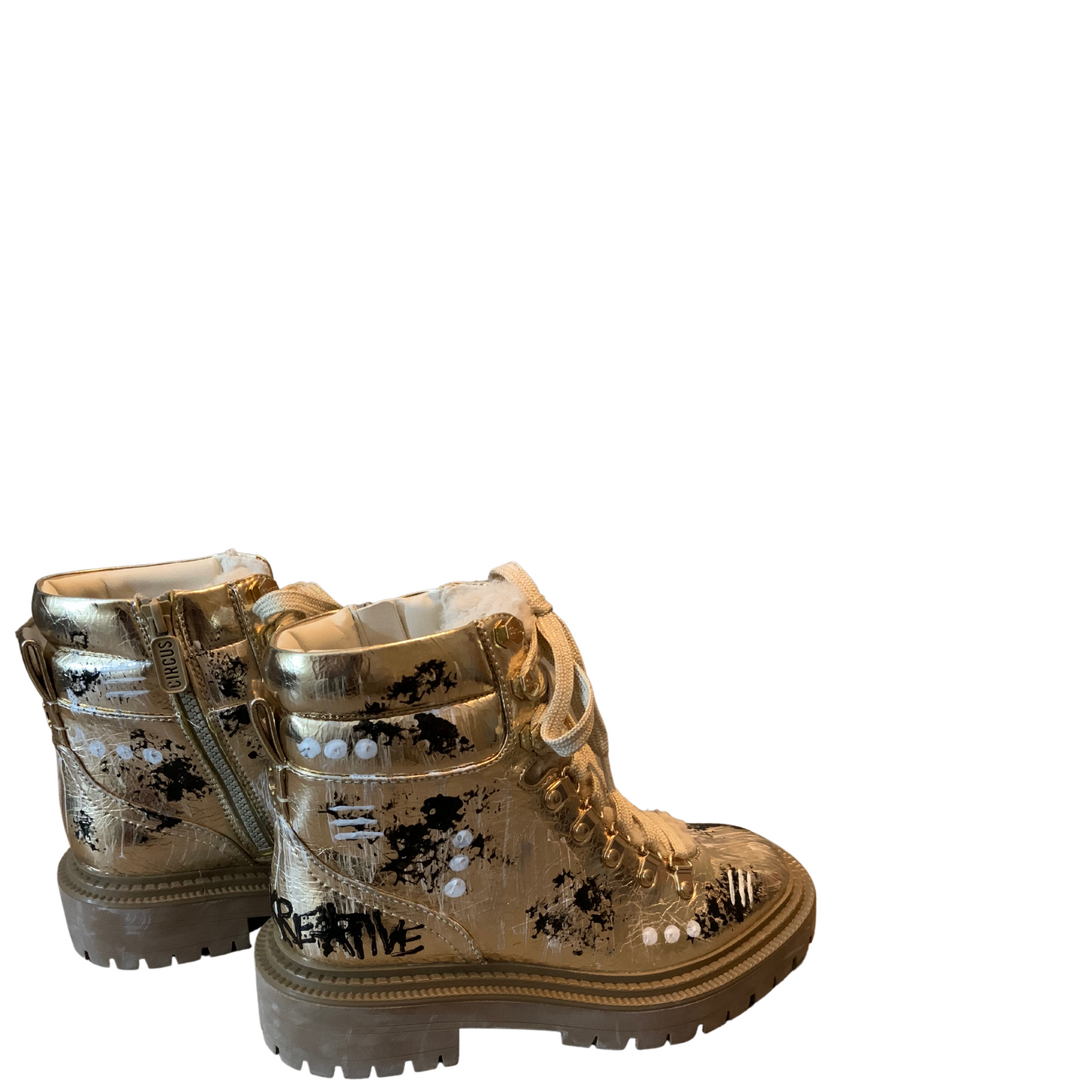 Women’s Authentic Circus By Sam Edelman Hand-painted Boots (Gold)