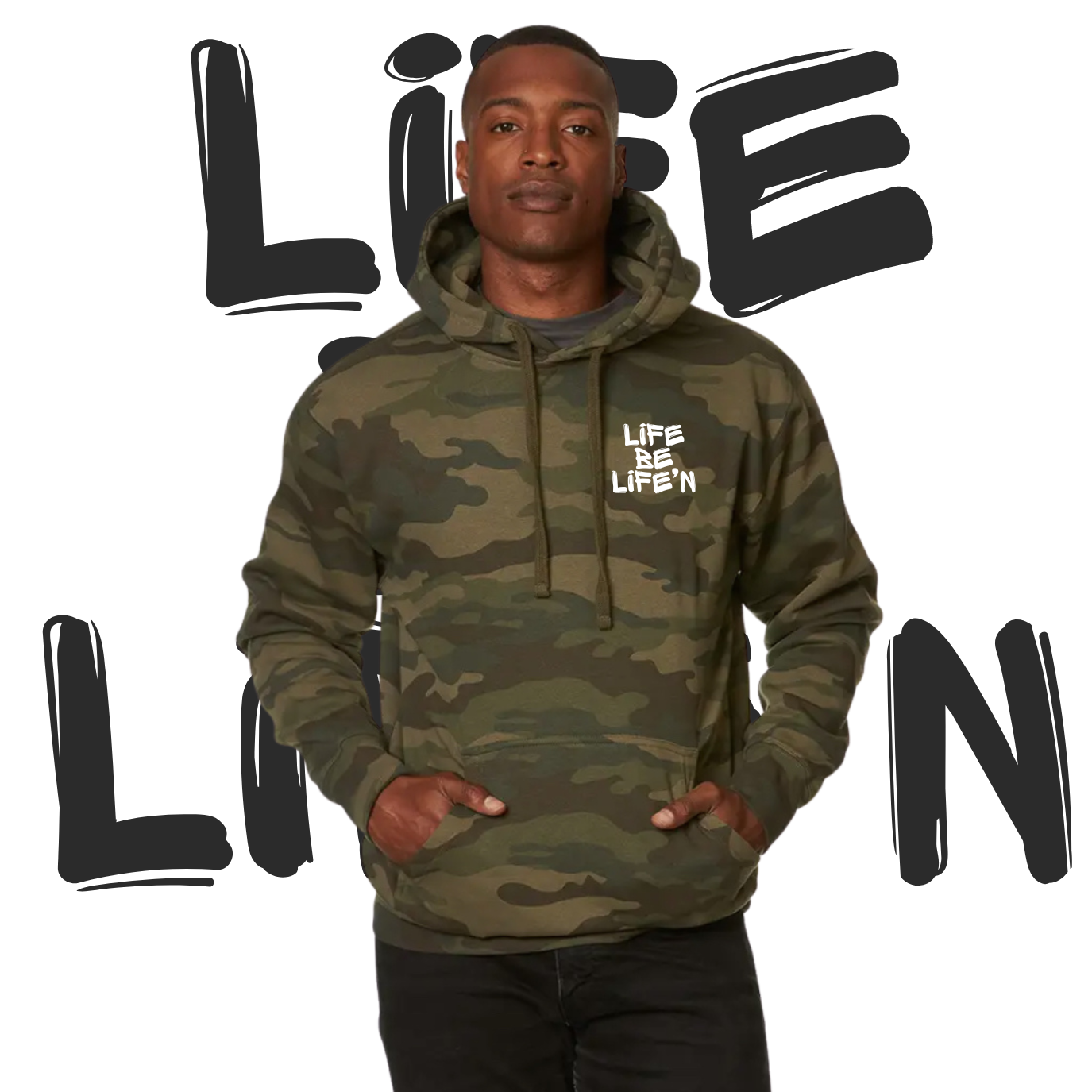 UNISEX, Camo Life Hoodie